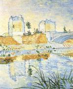 Vincent Van Gogh The Seine with the Pont de Clichy (nn04) oil painting on canvas